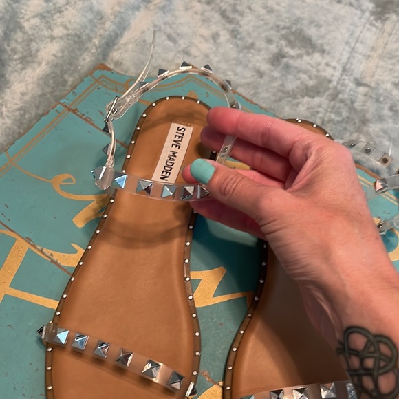 Steve Madden Clear Travel Sandal Size 8.5 - Picture 8 of 8